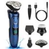 4 In 1 Electric Razor Shaver Rechargeable Cordless Head Beard Trimmer Shaver Kit IPX7 Waterproof Dry Wet Grooming Kit