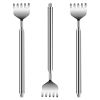 3pcs 20" Telescopic Back Scratcher Stainless Steel Extendable Bear Eagle Claw Massager