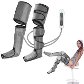 Leg Massager Air Compression Calf Feet Thigh Foot Massage Wraps Muscle Pain Relief Blood Circulation w/ 4 Modes 3 Intensities