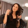 5 in 1 Curling Wand Hair Curling Iron Brush Hair Thermal Brush Curler with 4 Heating Levels 360° Rotatable Cable 5 Interchangeable Barrels 2 Clips Lea