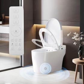 Smart Toilet Smart Bidet Toilet with Remote Control and Auto Open/Close Pump-assisted Flush Foot Sensor Operation Warm Water Heated Seat Air Drye