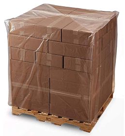 Pack of 210 Plastic Pallet Covers 42 x 26 x 63. Clear Reusable Low Density Polyethylene Pallet Bag Covers 42x26x63. Thickness 1.5 mil. Ideal for