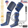 Leg Massager Air Compression Calf Feet Thigh Foot Massage Wraps Muscle Pain Relief Blood Circulation w/ 2 Massage Modes 5 Intensities 2 Vibration Leve