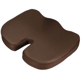 Seat Cushion Coccyx Orthopedic Memory Foam Cushion Tailbone Hip Support Chair Pillow for Office Car Seat (Option: Camel)