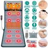 Full Body Electric Massage Mat with Heat Vibration Massage Pad Cushion Back Massage Mattress Chair Pad with Neck Massage Pillow with 10 Vibration Moto