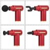 Percussion Massage Gun USB Type C Rechargeable Deep Tissue Vibration Massager Handheld Leg Body Cordless Massager w/ 4 Interchangeable Heads 6 Intensi