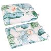 2Pcs Waterproof Rocking Chair Cushion Upper And Lower Back And Seat Sets with Non-Slip Ties Oxford Cloth Surface Polyester Filling Comfortable for Ind