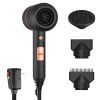 1800W Hair Dryer Portable Compact Hair Blow Dryer with Cool/Warm/Hot Wind with Diffuser Concentrator/Comb Nozzle ALCI Plug Overheat Protection for Wom