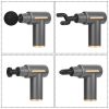 Percussion Massage Gun USB Type C Rechargeable Deep Tissue Vibration Massager Handheld Leg Body Cordless Massager w/ 4 Interchangeable Heads 6 Intensi