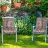 Rocking Chair Cushion 2 Pieces Back Seat Sets with Non-Slip Ties Polyester Fiber Filling Comfortable Cushions and Pads for Indoor Home Office Car