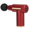 Percussion Massage Gun USB Type C Rechargeable Deep Tissue Vibration Massager Handheld Leg Body Cordless Massager w/ 4 Interchangeable Heads 6 Intensi