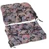 2Pcs Waterproof Rocking Chair Cushion Upper And Lower Back And Seat Sets with Non-Slip Ties Oxford Cloth Surface Polyester Filling Comfortable for Ind