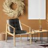 2Pcs Waterproof Rocking Chair Cushion Upper And Lower Back And Seat Sets with Non-Slip Ties Oxford Cloth Surface Polyester Filling Comfortable for Ind
