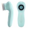 Facial Cleansing Brush IPX6 Waterproof 2 Speeds Face Brush w/3 Brush Heads USB Rechargeable for Deep Cleansing Gentle Exfoliation