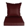 Outdoor Seat Cushion Set Waterproof Patio Furniture Cushion and Back Pillow Fade Resistant Deep Seat Set Chair Pad with Removable Cover for Chair Sofa