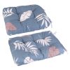 2Pcs Waterproof Rocking Chair Cushion Upper And Lower Back And Seat Sets with Non-Slip Ties Oxford Cloth Surface Polyester Filling Comfortable for Ind