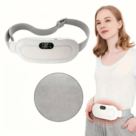 Portable Heating Pad, Cordless Heating Pad with 3 Heat Levels and 4 Massage Modes (Color: White)