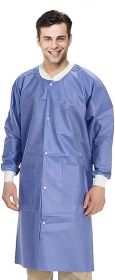 Disposable Lab Coats for Adults (Color: White, Material: SMS)