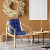 2Pcs Waterproof Rocking Chair Cushion Upper And Lower Back And Seat Sets with Non-Slip Ties Oxford Cloth Surface Polyester Filling Comfortable for Ind