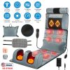 Full Body Electric Massage Mat Heating Vibration Massage Pad Cushion Back Massage Mattress Chair Pad with Neck Foot Massage Head Pillow and Cloth Lumb