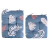 2Pcs Waterproof Rocking Chair Cushion Upper And Lower Back And Seat Sets with Non-Slip Ties Oxford Cloth Surface Polyester Filling Comfortable for Ind